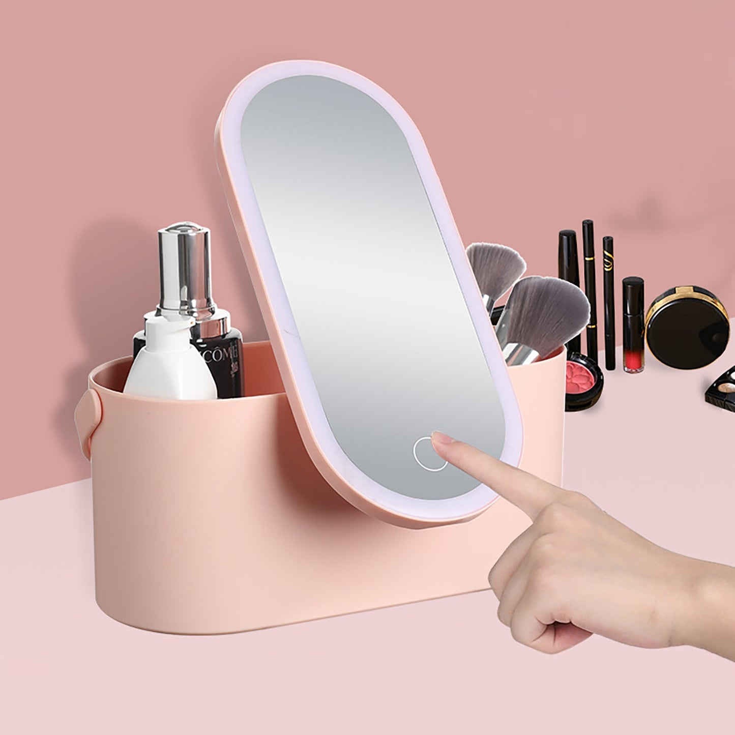 Makeup Mirror with Storage | Travel Cosmetic Bags | AndySkinlux